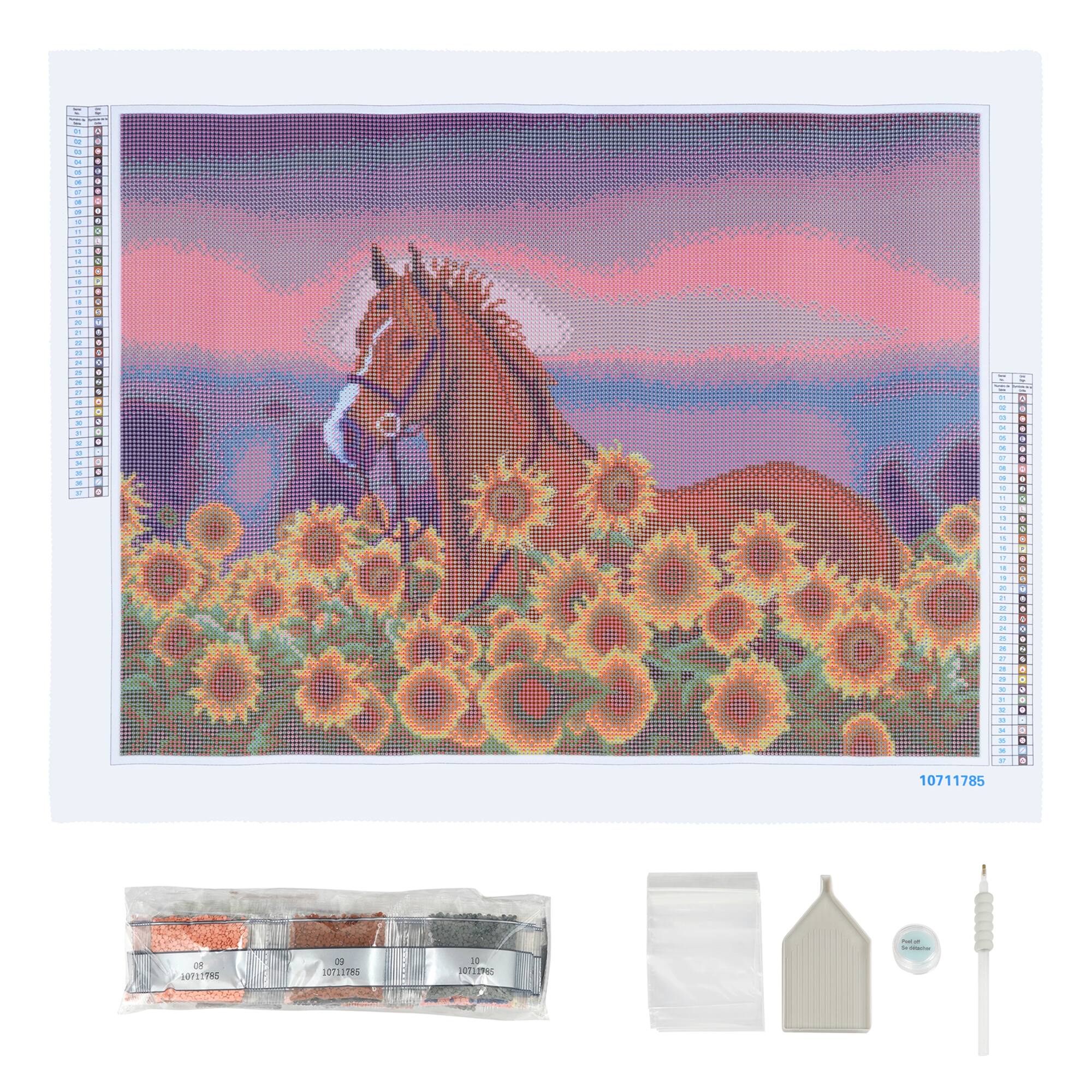 Sunflower Horse Diamond Art Kit by Make Market®